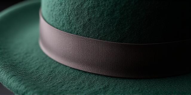 Dettaglio di un cappello classico in feltro